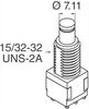 Switch Push Button 3PDT Round Button Momentary Contact Wire Lug Panel Mount -- 791-1-1825042-0