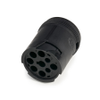 Amphenol Sine Systems AHD14-9-1939P, 9-Pin Receptacle, Type 1, Rear Threaded, Black -- 39344 - Image