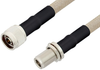 N Male to N Female Bulkhead Cable 24 Inch Length Using RG225 Coax , LF Solder - PE34194LF-24 - Pasternack