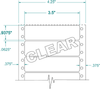Frosty Clear Address Label - Pinfeed - 162450 - Western Numerical Control