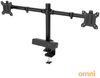Dual aluminum monitor arm with power socket - MA200B4E3 - Omni Electrical