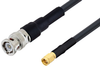 SMA Male to BNC Male Cable 150 CM Length Using LMR-240 Coax with HeatShrink - PE3W00341/HS-150CM - Pasternack