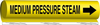 Brady B-689 Black on Yellow Polyester Wrap-Around Pipe Marker - 1 1/4 in Character Height - Printed Msg = MEDIUM PRESSURE STEAM with Left Arrow - 5723-II - 754476-92755 - R. S. Hughes Company, Inc.