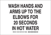 Brady B-302 Polyester Rectangle White Personal Hygiene Sign - 10 in Width x 7 in Height - Laminated - 128384 - 754473-77278 - R. S. Hughes Company, Inc.