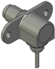 Honeywell Harsh Application Aerospace Proximity Sensor, HAPS Series, Right angle cylindrical flanged form factor, 2,50 mm/3,50 range, 3-wire current sinking output near/fault/far, 213,36 cm [84.0 in] -- 1PRFD3AHGN-000