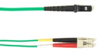 1-m, LC-MTRJ, 50-Micron, Multimode, Plenum, Green Fiber Optic Cable -- FOCMP50-001M-LCMT-GN - Image