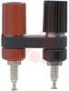Binding Post; Double Binding Post; 15 A; 30 VAC/60 VDC (Max.); Brass; Black - 70198115 - Allied Electronics, Inc.