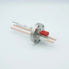 Thermocouple-Power Feedthrough, 1 Pair Type C, w/ Miniature TC Connector, 5000 Volts, 150 Amps, 2 Pins, 2.75″ Conflat Flange - A0458-3-CF - MPF Products, INC.