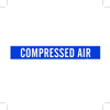 Brady B-946 White on Blue Vinyl Self-Adhesive Pipe Marker - 2 1/4 in Height - 2 in Character Height - 14 in Length - Printed Msg = COMPRESSED AIR - 7060-1 - 754476-77275 - R. S. Hughes Company, Inc.