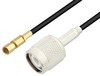 SSMC Plug to TNC Male Low Loss Cable 18 Inch Length Using LMR-100 Coax - PE3C4434-18 - Pasternack