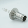 MS Series, Multipin Feedthrough, 4 Pins, 700 Volts, 10 Amps per Pin, 0.056″ Dia Conductors, w/ Air-side Connector, 2.16″ QF / KF Flange - A0194-4-QF - MPF Products, INC.