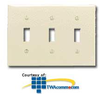 Leviton Commercial Grade Nylon Wallplates 3-Gang - 80711 - TelephoneStuff.com