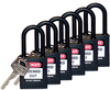 Black Nylon Shackle Safety Padlocks - 123347 - Brady Corporation