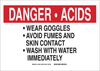Brady B-302 Polyester Rectangle White Chemical, Biohazard, Hazardous & Flammable Material Sign - 14 in Width x 10 in Height - Laminated - 18256 - 754473-16525 - R. S. Hughes Company, Inc.
