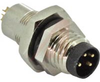 CONNECTOR, M8 PANEL MOUNT, MALE, 4 POSITION - 70084710 - Allied Electronics, Inc.
