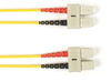 1-m, SC-SC, 50-Micron, Multimode, Plenum, Yellow Fiber Optic Cable -- FOCMP50-001M-SCSC-YL - Image
