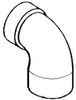 PVC DWV 90 Elbow - 434092 - Bow Plastics Ltd.