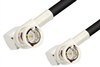 75 Ohm BNC Male Right Angle to 75 Ohm BNC Male Right Angle Cable 60 Inch Length Using 75 Ohm RG59 Coax - PE33430-60 - Pasternack