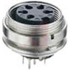 connector,circular din,female chassis socket,rear mount,pcb term,5 contact,ip40 - 70151569 - Allied Electronics, Inc.
