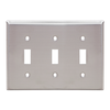 3-Gang Toggle Wall Plates, Stainless Steel Standard Size Polished Finish - 13SBS - Suzhou Ele Mfg Co., Ltd.