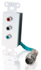 RapidRun&reg; Component Video Wall Plate - White -- 2212-40741-001 - Image