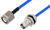 TNC Male to TNC Female Bulkhead Cable 36 Inch Length Using PE-141FLEX Coax, RoHS - PE3CA1046-36 - Pasternack