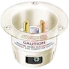 Flanged Inlet; 20 A; 125 VAC; L5-20P; White; Brass; Steel-Nickel Plated; Brass - 70116395 - Allied Electronics, Inc.