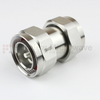 7/16 DIN Male (plug) to 7/16 DIN Male (plug) Adapter IP67 Mated, Silver Plated Brass Body, 1.2 VSWR - SM4400 - Fairview Microwave Inc.