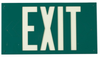 Brady Bradyglo B-355 Plastic Rectangle White Exit Sign - 15.25 in Width x 8.25 in Height - Glow in the Dark - TEXT: EXIT - 90887 - 754476-90887 - R. S. Hughes Company, Inc.