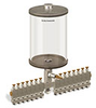 Clear View Multiple Feed Manual Lubricator, 1/2 gal Acrylic Reservoir, 15 Feeds, 1/8