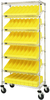 Cart W/euro Drawer, 7Shelves, 48Bin, Yel; No. Of Bins Quantum Storage - 44AC5762 - Newark, An Avnet Company