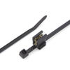 Heyco 15204 Edge Clip with 8″ UV Cable Tie, Zip Tie, Pre-assembled, Parallel Orientation, Top Fixing, for Panels from .04