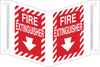 Brady B-450 Polyethylene Red Fire Equipment Sign - 18 in Width x 12 in Height - TEXT: FIRE EXTINGUISHER - 96908 - 754476-96908 - R. S. Hughes Company, Inc.