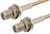 SMA Female Bulkhead to SMA Female Bulkhead Cable 48 Inch Length Using RG316 Coax - PE33158-48 - Pasternack