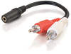 6in Value Series One 3.5mm Stereo Female To Two RCA Stereo Male Y-Cable - 2206-40424-001 - Quiktron, Inc.