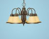 Mid. Chandeliers-Glass Down - 730388 - Capital Lighting, Inc.