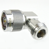 RA N Male (Plug) to N Female (Jack) Adapter, Tri-Metal Plated Brass Body, 1.2 VSWR - SM4534 - Fairview Microwave Inc.
