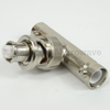 SHV T Adapter Female (Jack)- Male(Plug)- Female (Jack), Nickel Plated Brass Body, 1.2 VSWR -- SM3858