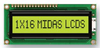 Display, Alphanumeric, 16X1, Yellow/grn; Character Count X Line Midas - 02AC9902 - Newark, An Avnet Company