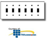 Leviton Commercial Grade Nylon Wallplates 6-Gang - 80736 - TelephoneStuff.com