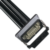 Pre-wired Female Rectangular Receptacles, 16 Pole, Single Latch, 16 awg, 2M - IRCL-16NF-160-020 - Mencom Corporation