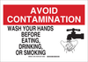 Brady B-302 Polyester Rectangle White Personal Hygiene Sign - 14 in Width x 10 in Height - Laminated - 30705 - 754476-30705 - R. S. Hughes Company, Inc.