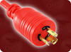 LOCKING NEMA L5-15P RED to IEC-60320-C13 RED HOME // Power Cords // High Voltage Power Cords // Locking Blade Power Cords - 1801.084 - Quail Electronics