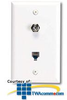 Ideal Combo CATV/RJ-11, White Wall Plate, 100/box - 86-205 - TelephoneStuff.com
