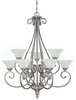 3079MN-222 Large Chandeliers-Glass Shade - 782832 - Capital Lighting, Inc.