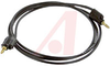 Patch Cord, Miniature Stacking Banana Plug Each End, 20 AWG, Black, 36