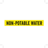 Brady B-946 Black on Yellow Vinyl Self-Adhesive Pipe Marker - 4 in Height - 3 1/2 in Character Height - 24 in Length - Printed Msg = NON-POTABLE WATER - 7203-1HV - 754476-81353 - R. S. Hughes Company, Inc.