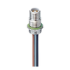 M12 Power Receptacle Connector: Male, rear mount, 5-pin(4+FE), L-coded, shielded, silver housing, 50 V AC / 60 V DC, 16 A -- RSH6S 5L-034