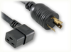 LOCKING NEMA L6-20P to IEC-60320-C19 RIGHT ANGLE HOME // Power Cords // High Voltage Power Cords // Locking Blade Power Cords - 5101.180 - Quail Electronics