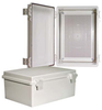 14x10x06 ABS Plastic Weatherproof Outdoor IP66 NEMA 4 Enclosure, Kit bundled w/Plastic Blank MNT PLT Gray -- TEP141006-KIT03 - Image